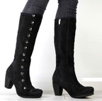 Semaine -Long boot Black Blue Stitch - Long Boot - British D'sire
