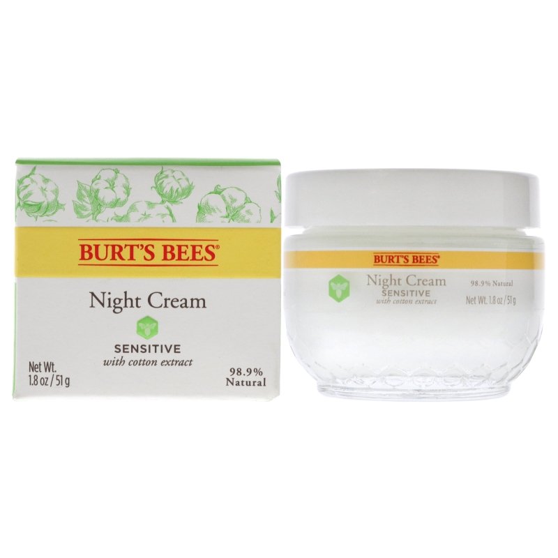 Sensitive Night Cream by Burts Bees for Unisex - 1.8 oz Cream Secondary image