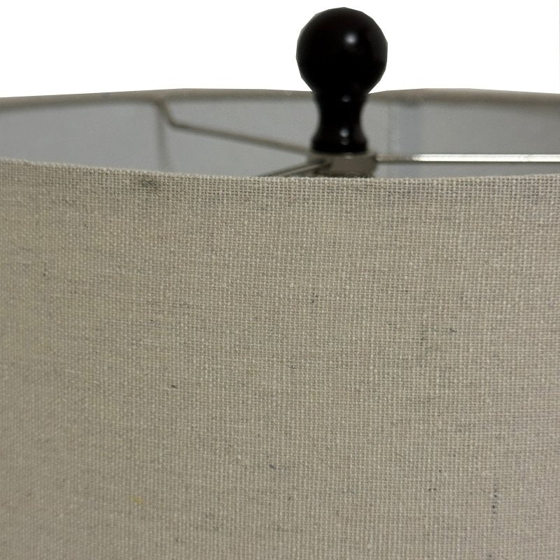Sepia Shadows Squat Table Lamp With Linen Shade - Lamps - British D'sire