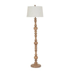 Seraphia Floor Lamp With Edged Linen Shade - Lamps - British D'sire