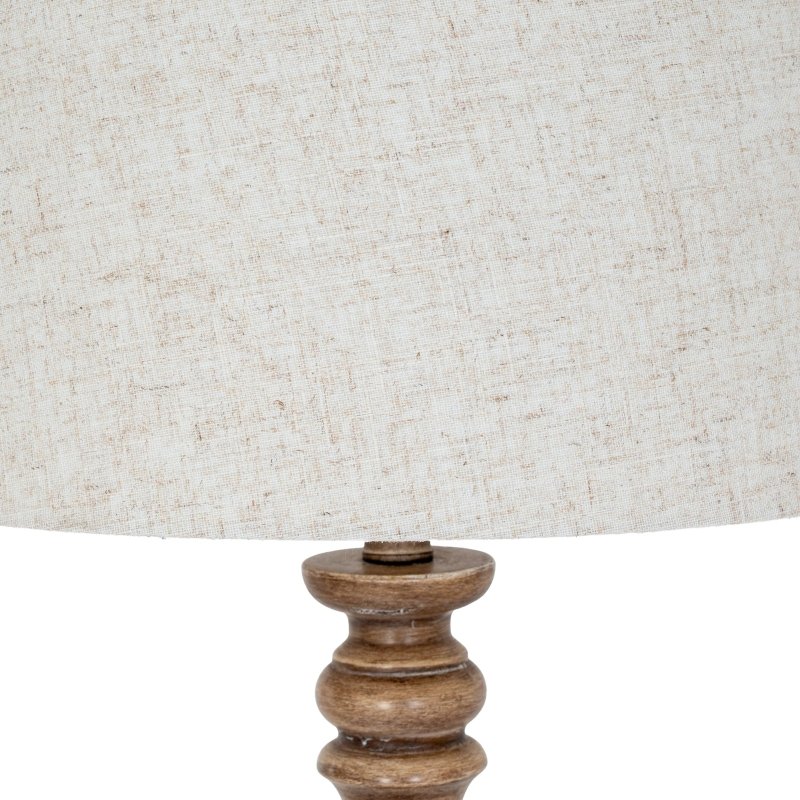 Seraphia Floor Lamp With Edged Linen Shade - Lamps - British D'sire