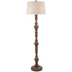Seraphia Floor Lamp With Edged Linen Shade - Lamps - British D'sire