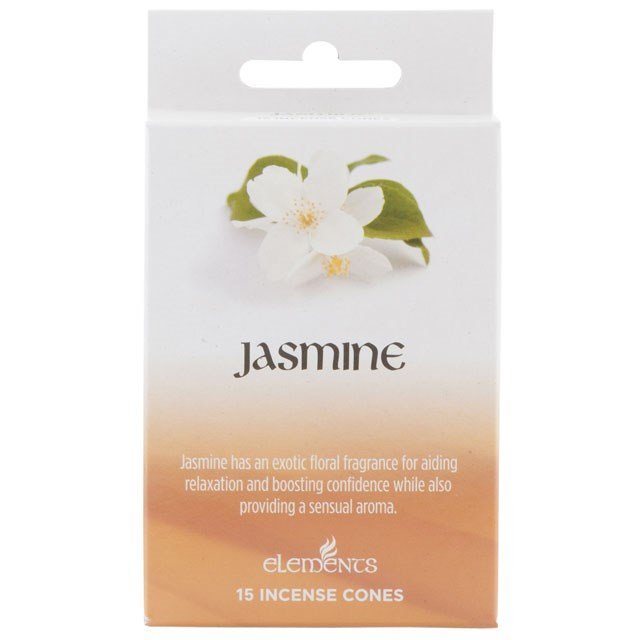 Set of 12 Packets of Elements Jasmine Incense Cones - British D'sire