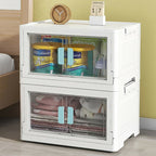 Set of 2 PP Collapsible Stackable Storage Boxes - Storage Boxe - British D'sire
