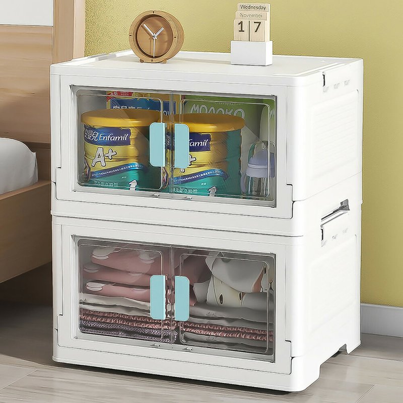 Set of 2 PP Collapsible Stackable Storage Boxes - Storage Boxe - British D'sire