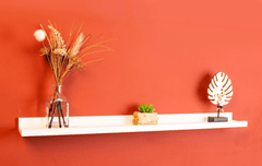 Set of 2 - Single Photo WHITE Floating Wall Shelf 80cm - CHELF - Shelves - British D'sire