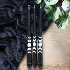 Set of 3 Black Magic Moon Phase Taper Candles - British D'sire