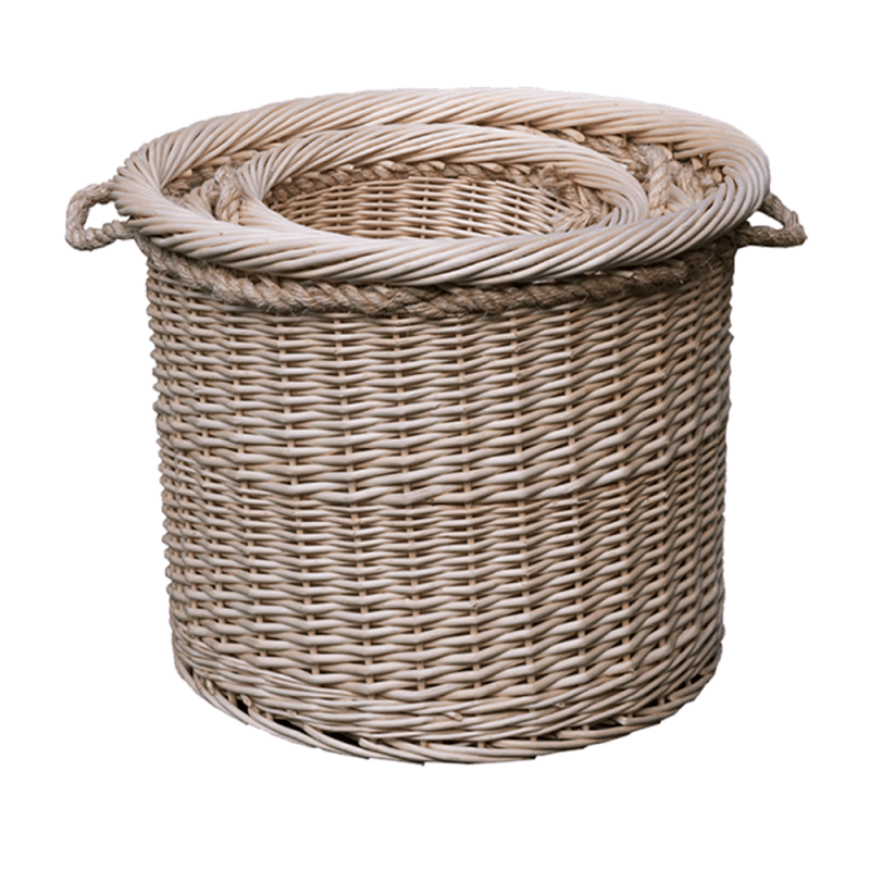 Set of 3 Deluxe Rope Handled Log basket - Log Baskets - British D'sire