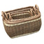 Set of 3 Three Tone Storage Wicker Log Baskets - Storage Baskets - British D'sire
