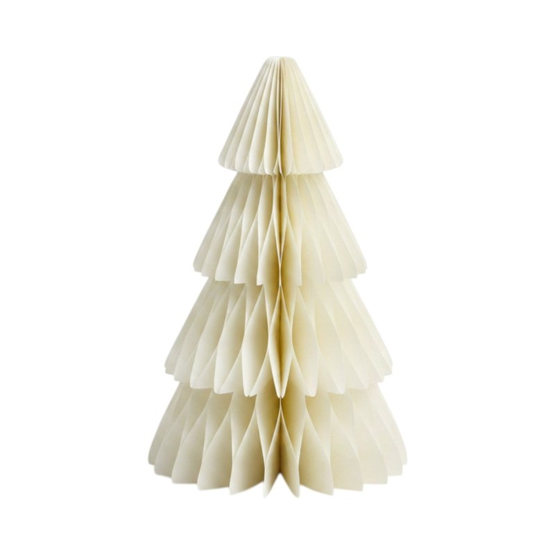 Set of 3 Winter White Paper Christmas Trees 30cm - Christmas Decor - British D'sire