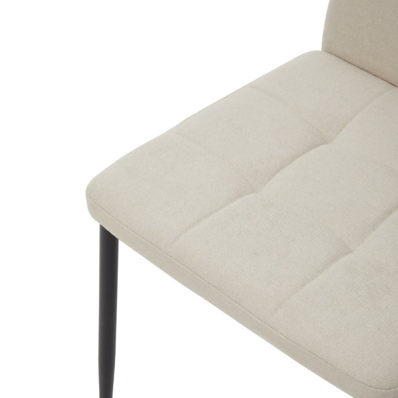 Set of 4 Beige Linen Fabric Modern Dining Chairs - Dining Chair - British D'sire
