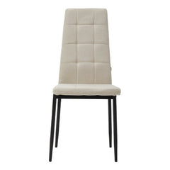 Set of 4 Beige Linen Fabric Modern Dining Chairs - Dining Chair - British D'sire