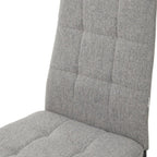 Set of 4 Grey Linen Fabric Modern Dining Chairs - Dining Chair - British D'sire