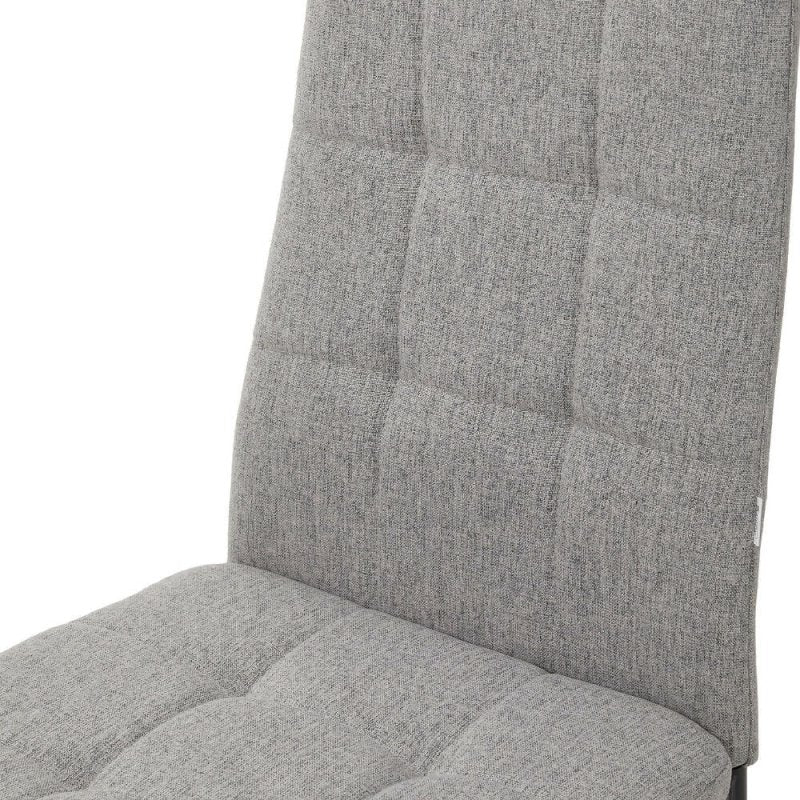 Set of 4 Grey Linen Fabric Modern Dining Chairs - Dining Chair - British D'sire
