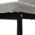 Set of 4 Grey Linen Fabric Modern Dining Chairs - Dining Chair - British D'sire