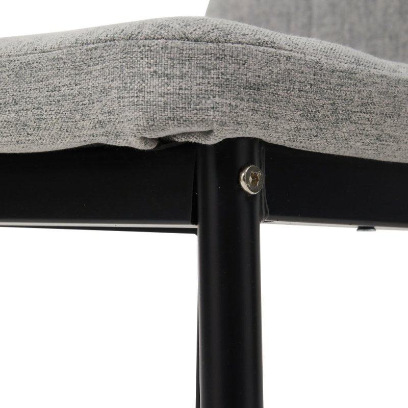 Set of 4 Grey Linen Fabric Modern Dining Chairs - Dining Chair - British D'sire