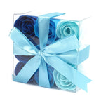 Set of 9 Soap Flowers - Blue Wedding Roses - Luxury Soap Flowers - British D'sire