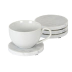 Set of Four Round Marble Coasters - Felt Placemats & Coasters - British D'sire