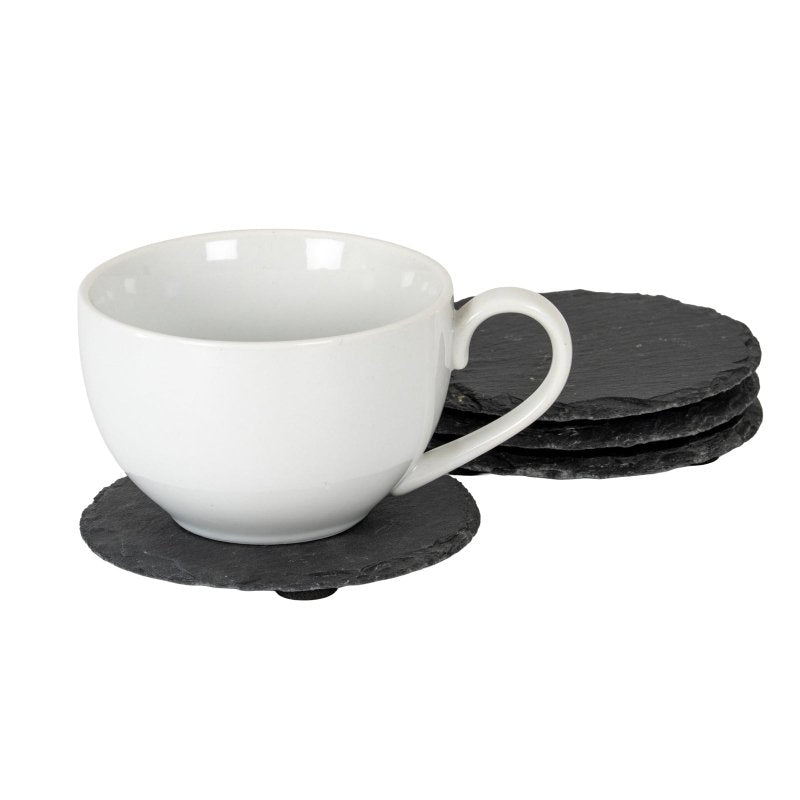 Set of Four Round Slate Coasters Secondary image