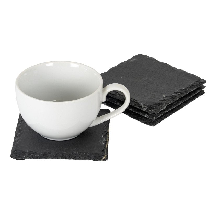 Set of Four Square Slate Coasters - Felt Placemats & Coasters - British D'sire