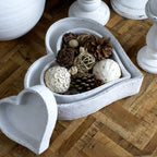 Set Of Three Large Matt White Ceramic Dishes - Trinket Dish - British D'sire