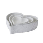 Set Of Three Large Matt White Ceramic Dishes - Trinket Dish - British D'sire