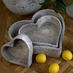 Set Of Three Large Stone Ceramic Dishes - Trinket Dish - British D'sire