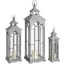 Set Of Three Wooden Lanterns With Archway Design - Lanterns - British D'sire