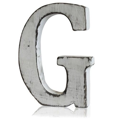 Shabby Chic Letters - G - Wooden Letters - British D'sire Main image