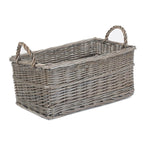 Shallow Antique Wash Storage Wicker Basket - Storage Baskets - British D'sire