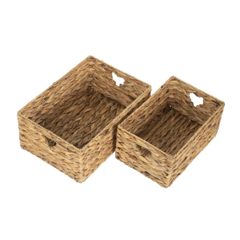 Shallow Water Hyacinth Storage Basket - Storage Baskets - British D'sire Main image