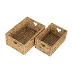 Shallow Water Hyacinth Storage Basket - Storage Baskets - British D'sire