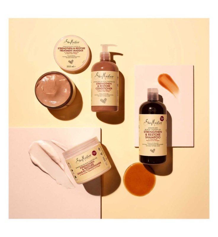 SheaMoisture Jamaican Black Castor Oil Strengthen & Restore Treatment Masque 355ml - Hair Mask - British D'sire