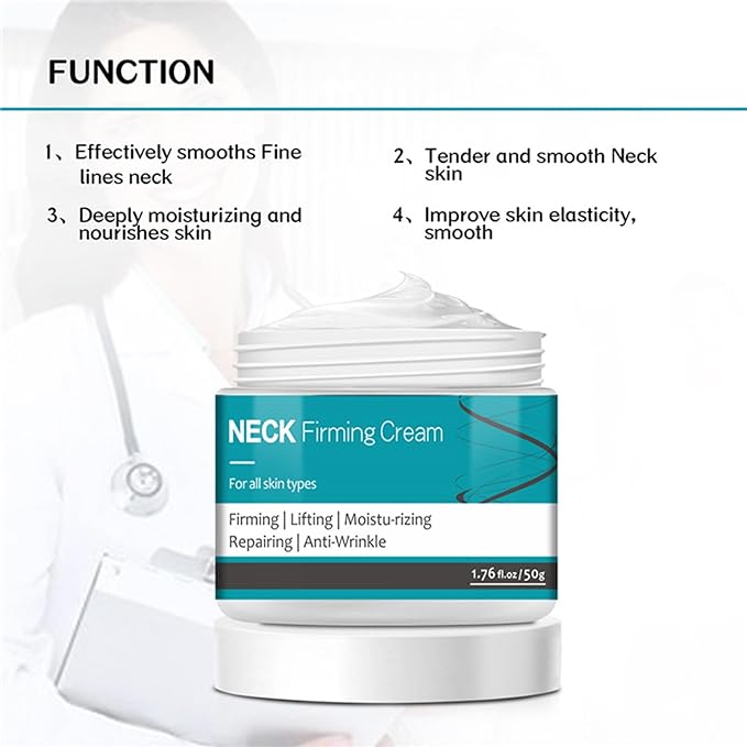 Shefave Neck Firming Cream, Hyaluronic Acid Neck Cream Double Chin Reducer Anti Wrinkle Face Cream - Skin Tightening and Lifting Cream Whitens Swan Neck Beauty Neck Cream Face Moisturizer for Women - British D'sire Main image