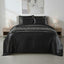 Shimmer Duvet Cover Set Luxury Bedding with Elegant Metallic Finish - Runner - Black - British D'sire