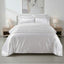 Shimmer Duvet Cover Set Luxury Bedding with Elegant Metallic Finish - Runner - White - British D'sire