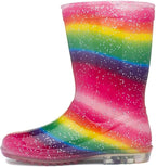 shoezone - Kids Multi Rainbow Glitter Welly - Kids shoes - British D'sire