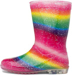 shoezone - Kids Multi Rainbow Glitter Welly - Kids shoes - British D'sire
