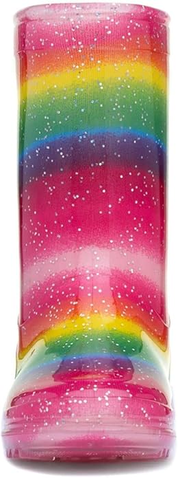 shoezone - Kids Multi Rainbow Glitter Welly - Kids shoes - British D'sire
