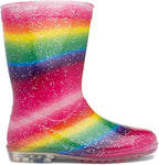 shoezone - Kids Multi Rainbow Glitter Welly - Kids shoes - British D'sire