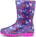 shoezone - Sunny Kids Purple Love Hearts Welly - Kids shoe - British D'sire