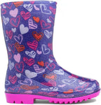 shoezone - Sunny Kids Purple Love Hearts Welly - Kids shoe - British D'sire