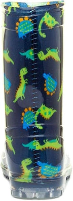 shoezone - Tornado Kids Dinosaur Navy & Green Welly - Boots - British D'sire