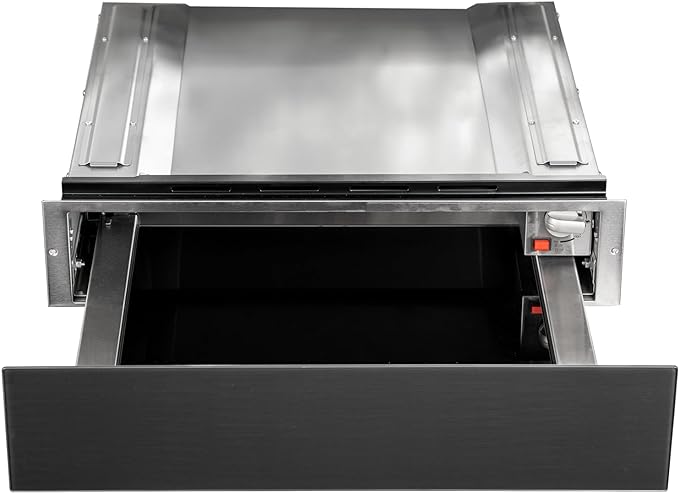SIA Push Push Warming Drawer in Gunmetal Grey, 2 functions BIPWD14GM - British D'sire Main image