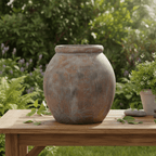 Siena Brown Jar Shaped Planter Decorative Home Accessory - Plant Pot - British D'sire