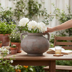 Siena Brown Pelike Pot Decorative Home Accessory - Plant Pot - British D'sire