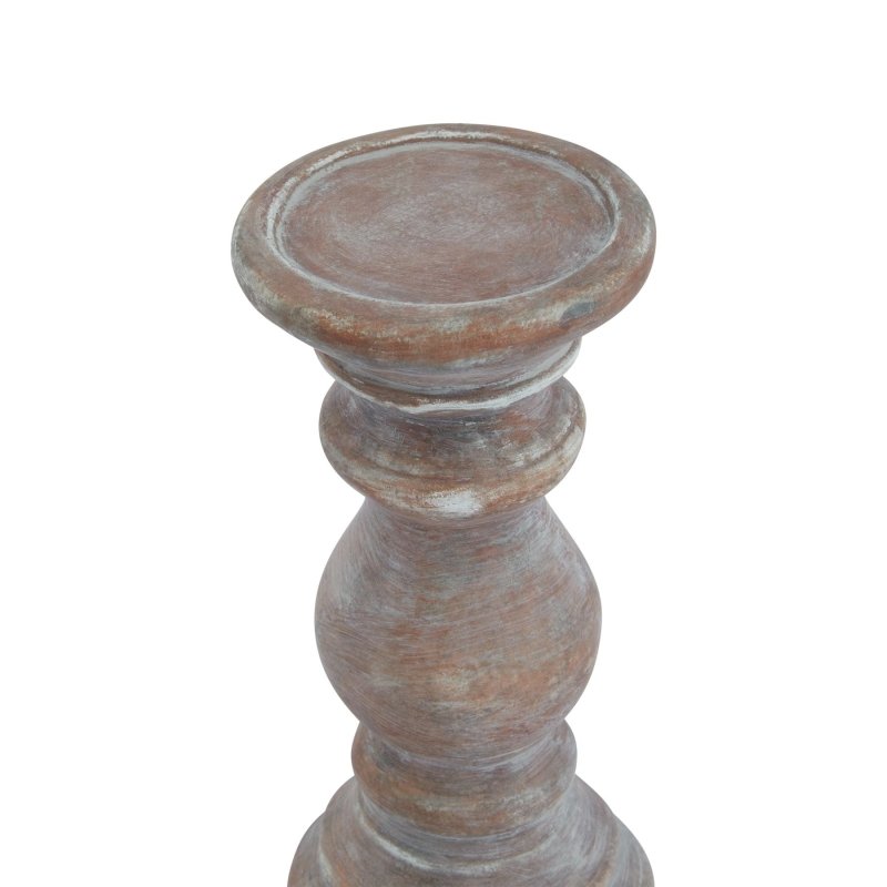 Siena Small Brown Column Candle Holder - Candle Holder - British D'sire