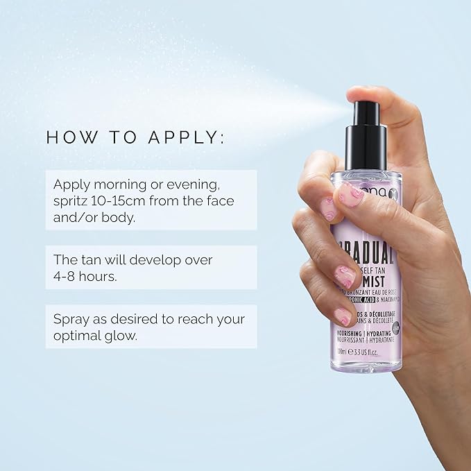 Sienna X Gradual Organic Self Tan Rose Mist Hyaluronic Acid & Niacinamide Facial Tanner Secondary image