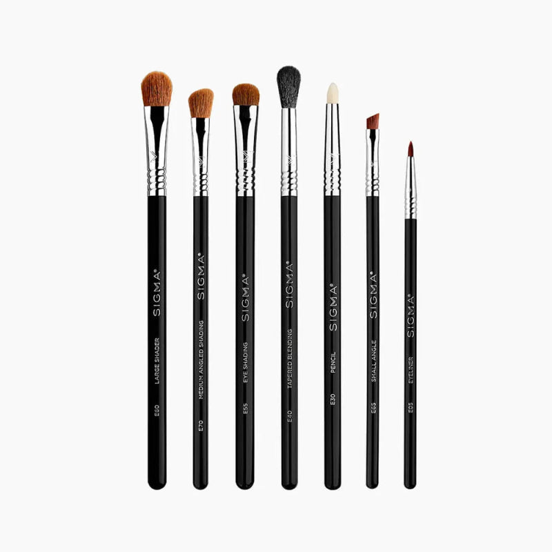 Sigma Beauty Basic Eye Brush Set - 7 Brushes - Eye Brush Set - British D'sire