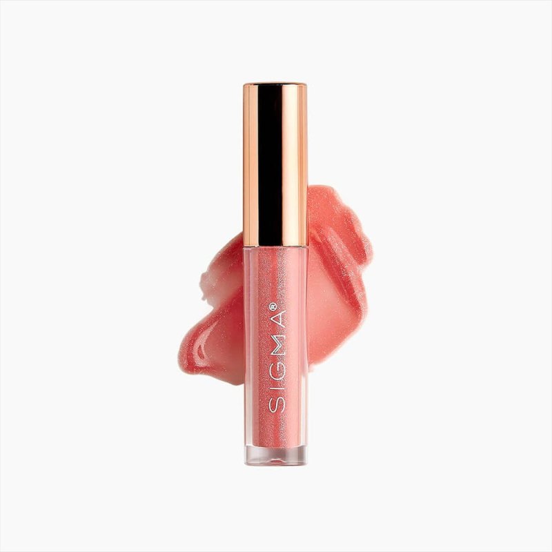 Sigma Beauty Beloved Mini Lip Set - 3 Lip Glosses and a Beauty Bag - Lip Gloss - British D'sire